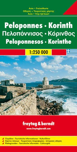 ISBN 9783850842846: Peloponnes - Korinth - Auto-Freizeitkarte 1:250 000 - Citypläne - Touristische Informationen - Kulturführer