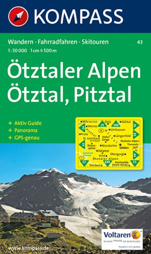 ISBN 9783854910497: Ötztaler Alpen - Ötztal - Pitztal - Wanderkarte mit Akitv Guide, Panorama, alpinen Skirouten und Radrouten. GPS-genau. 1:50000