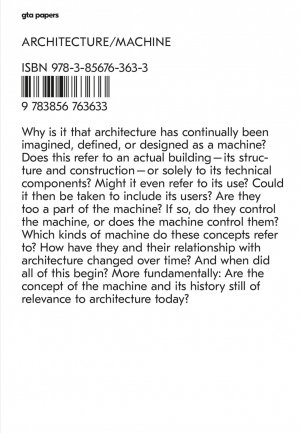 ISBN 9783856763633: Architecture / Machine - Programs, Processes, and Performances