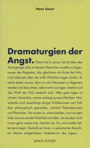 ISBN 9783857876035: Dramaturgien der Angst