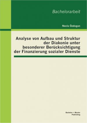 ISBN 9783863414696: Analyse von Aufbau und Struktur der Diakonie unter besonderer Berücksichtigung der Finanzierung sozialer Dienste