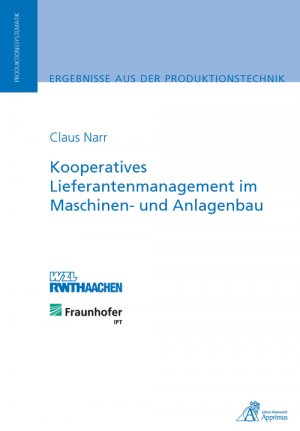 ISBN 9783863590574: Kooperatives Lieferantenmanagement im Maschinen- und Anlagenbau