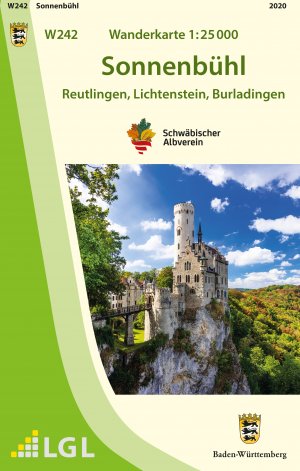 ISBN 9783863984687: W242 Wanderkarte 1:25 000 Sonnenbühl – Reutlingen, Lichtenstein, Burladingen