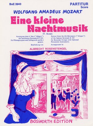 ISBN 9783865437839: Eine kleine Nachtmusik für Blockflöten-Quartett / IV.Rondo / Wolfgang Amadeus Mozart / Taschenbuch / 12 S. / Deutsch / 1990 / Music Sales Limited im / EAN 9783865437839