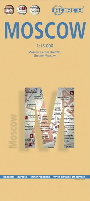 ISBN 9783866093980: Moscow, Moskau, Borch Map - Moscow Centre, Kremlin, Greater Moscow