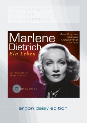 ISBN 9783866106659: Marlene Dietrich. Ein Leben. Audio-CD.