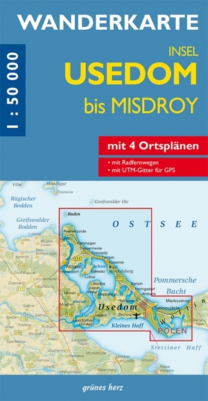 Isbn 9783866360334 Wanderkarte Insel Usedom Bis Misdroy Mit