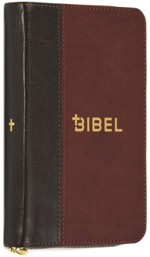 ISBN 9783866990432: Die Bibel – Schlachter 2000 – Miniaturausgabe (PU-Einband, grau/braun, Goldschnitt, Reißverschluss)