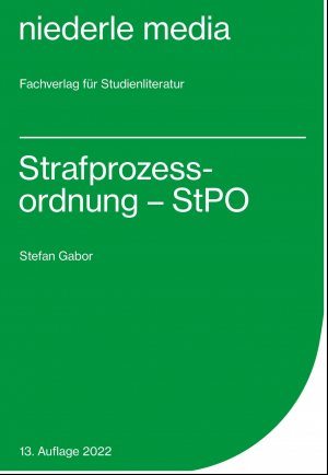 ISBN 9783867241281: Strafprozessordnung - StPO - 2022