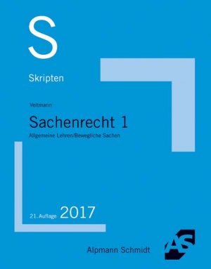 ISBN 9783867525329: Skript Sachenrecht 1 - Allgemeine Lehren, Bewegliche Sachen