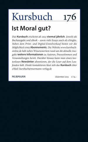 ISBN 9783867742658: Kursbuch Nr. 176 – Ist Moral gut?