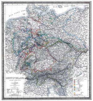 ISBN 9783867772853: Historische Karte:  Deutschland 1865 (Plano)