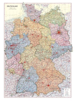 ISBN 9783867779258: Historische Karte: Deutschland 1952 [Deutsch-Deutsche Gesamtkarte] – Deutschland nach der Gründung der Bundesrepublik Deutschland (BRD) und der Deutschen Demokratischen Republik (DDR)