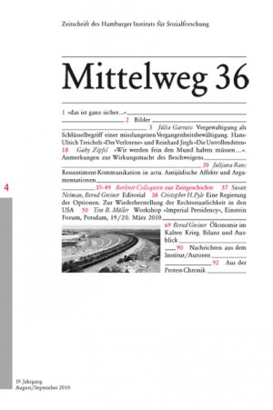 ISBN 9783868547030: Zur Kommunikation des Beschweigens – Mittelweg 36, Zeitschrift des Hamburger Instituts für Sozialforschung, Heft 4/2010