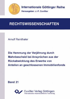 neues buch arnulf reinthaler die hemmung der verjhrung durch mahnbescheid bei ansprchen vergrern - Hemmung Der Verjahrung Beispiel neues buch arnulf reinthaler die hemmung der verjhrung durch mahnbescheid bei ansprchen vergrern - Hemmung Der Verjahrung Beispiel