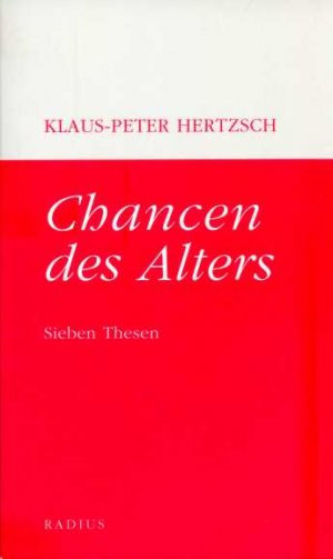 gebrauchtes Buch – Klaus-Peter Hertzsch – Chancen des Alters ZUSTAND SEHR GUT