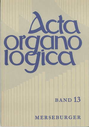 ISBN 9783875371710: Acta Organologica Band 13