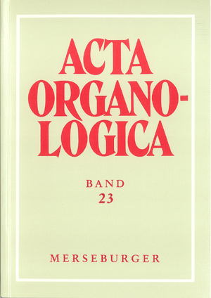 ISBN 9783875372588: Acta Organologica