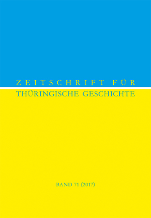 ISBN 9783877071182: Zeitschrift für Thüringische Geschichte, Band 71 (2017)