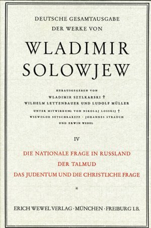 ISBN 9783879040339: Wladimir Solowjew - Deutsche Gesamtausgabe der Werke / Die nationale Frage in Russland und andere Schriften