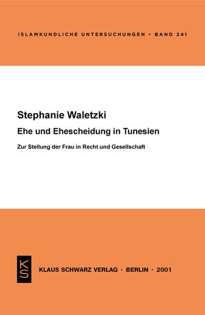 neues Buch – Stephanie Waletzki – Ehe und Ehescheidung in Tunesien