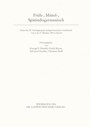 ISBN 9783882267358: Früh-, Mittel-, Spätindogermanisch - Akten der IX. Fachtagung der Indogermanischen Gesellschaft vom 5. bis 9. Oktober 1992 in Zürich