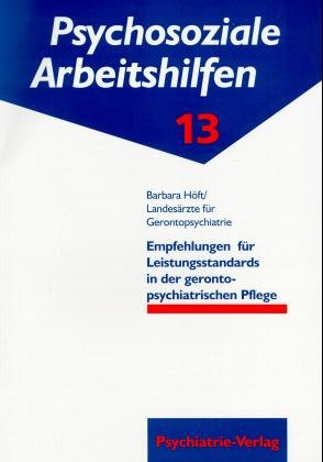 ISBN 9783884142332: Empfehlungen für Leistungsstandards in der gerontopsychiatrischen Pflege