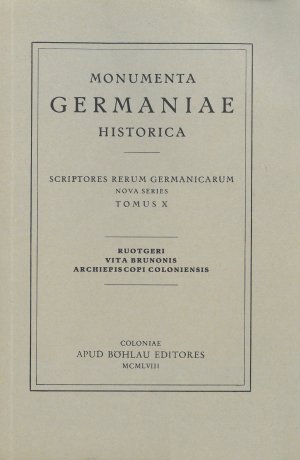 ISBN 9783886120109: Ruotgers Lebensbeschreibung des Erzbischofs Bruno von Köln