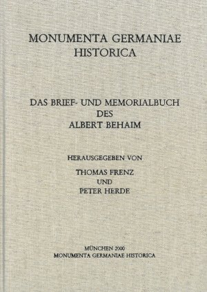 ISBN 9783886120918: Das Brief- und Memorialbuch des Albert Behaim