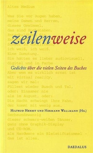 ISBN 9783891261422: zeilenweise – Ausgewählte Gedichte über die vielen Seiten des Buches