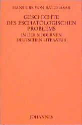 ISBN 9783894113476: Geschichte des eschatologischen Problems in der modernen deutschen Literatur - Abhandlung zur Erlangung der Doktorwürde der philosophischen Fakultät I der Universität Zürich (1930)