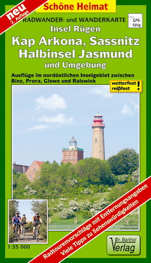 ISBN 9783895911811: Radwander- und Wanderkarte Insel Rügen, Kap Arkona, Sassnitz, Halbinsel Jasmund und Umgebung - Ausflüge im nordöstlichen Inselgebiet zwischen Altenkirchen, Glowe und Ralswiek. 1:35000