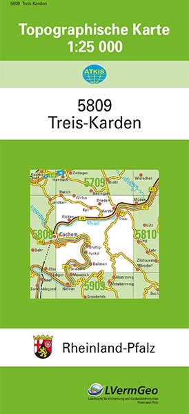 ISBN 9783896370495: TK25 5809 Treis-Karden - Topographische Karte 1:25000