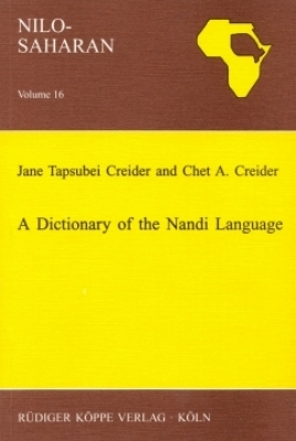 ISBN 9783896451347: A Dictionary of the Nandi Language