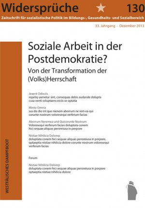 ISBN 9783896919908: 130: Soziale Arbeit in der Postdemokratie - Von der Transformation der (Volks)Herrschaft