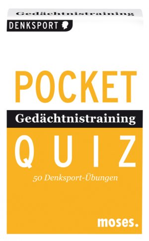 ISBN 9783897770676: Pocket Quiz Gedächtnistraining - 50 Denksport-Übungen