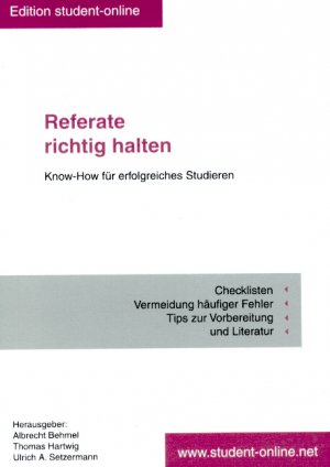 gebrauchtes Buch – Referate richtig halten gebrauchtes Buch – Referate richtig halten