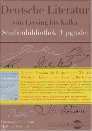 ISBN 9783898530064: Deutsche Literatur von Lessing bis Kafka