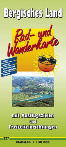 ISBN 9783899202274: Rad- und Wanderkarte Bergisches Land – Mit Ausflugszielen, Einkehr- und Freizeittipps, reissfest, wetterfest, beschriftbar und wieder abwischbar. 1:50000