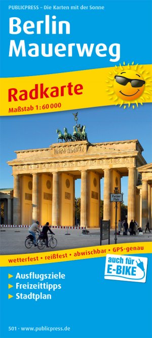 ISBN 9783899205015: Berlin Mauerweg – Radkarte mit Ausflugszielen & Freizeittipps und Stadtplan sowie S- und U-Netz, wetterfest, reissfest, abwischbar, GPS-genau. 1:60000