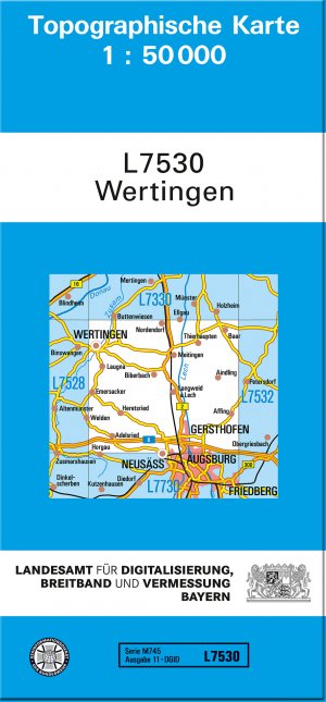 ISBN 9783899330540: TK50 L7530 Wertingen: Topographische Karte 1:50000 (TK50 Topographische Karte 1:50000 Bayern)