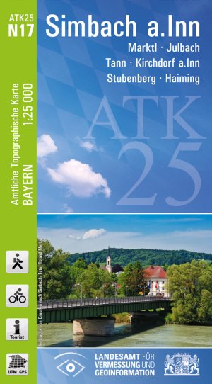 ISBN 9783899334807: ATK25-N17 Simbach a.Inn (Amtliche Topographische Karte 1:25000) - Marktl, Julbach, Tann, Kirchdorf a.Inn, Stubenberg, Haiming