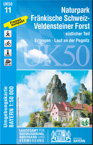 ISBN 9783899336801: UK50-11 Naturpark Fränkische Schweiz-Veldensteiner Forst, südl.Teil - Erlangen, Lauf an der Pegnitz, Veldenstein, Hersbruck, Ebermannstadt, Waischenfeld, Pottenstein, Pegnitz, Velden, Baiersdorf, Gräfenberg, Betzenstein, Auerbach i.d.OPf., Neunkirchen a.B