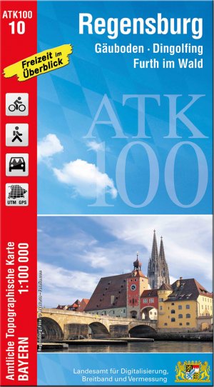 ISBN 9783899336962: ATK100-10 Regensburg (Amtliche Topographische Karte 1:100000) - Gäuboden, Dingolfing, Furth im Wald, Bayerischer Wald, Oberpfälzer Seenland, Hallertau, Straubing, Cham, Schwandorf