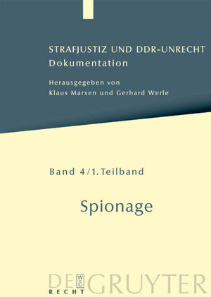 ISBN 9783899490800: Strafjustiz und DDR-Unrecht. Spionage / Spionage