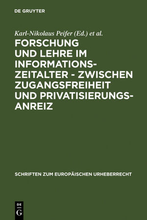 ISBN 9783899493931: Forschung und Lehre im Informationszeitalter - zwischen Zugangsfreiheit und Privatisierungsanreiz - Vorträge, Texte und Berichte zu der gleichnamigen Tagung des Instituts für Medienrecht und Kommunikationsrecht und des Lehrstuhls für Neuere Geschichte der