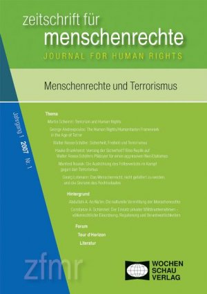 ISBN 9783899742916: Menschenrechte und Terrorismus - Zeitschrift für Menschenrechte 1/2007