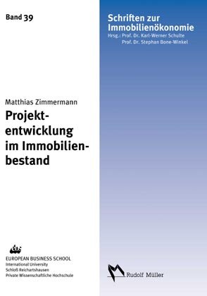 Matthias Zimmermann - Projektentwicklung im Immobilienbestand Immobilien Immobilienmanagement Immobilienmarkt Immobilienkonomie Immobilien-Projektentwickler Immobilienwirtschaft Immobilienbewirtschaftung Real Estate Immobilienkonom Matthias Zimmermann Die Notwendigkeit der Verwertung obsoleter Bestandsimmobilien wird in den kommenden Jahren auf den deutschen Immobilienmrkten zunehmend an Bedeutung gewinnen. Erhhte Leerstandsraten bei Objekten, die mitunter nur zehn oder zwanzig Jahre alt sind, ausgelst durch mangelnde Effizienzen und Qualitten, machen es in der Regel unmglich, attraktive Renditen zu erzielen. Trotz dieser Feststellung lsst sich fr zahlreiche Investoren feststellen, dass ihr Augenmerk noch immer zu sehr auf Neuerwerbungen gerichtet ist und ein aktiver Umgang mit den Bestandsimmobilien sowie deren gezielte Aufwertung hinter den verwaltenden Ttigkeiten zurck stehen. Am Beispiel