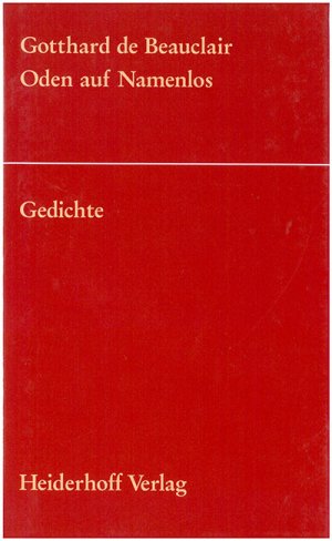 ISBN 9783903071179: Oden auf Namenlos. – Gedichte