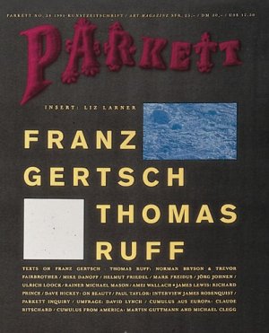 ISBN 9783907509784: Gertsch, Franz/ Ruff, Thomas - Insert: Larner, Liz